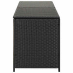 Fekete polyrattan kerti tárolóláda 200 x 50 x 60 cm 5