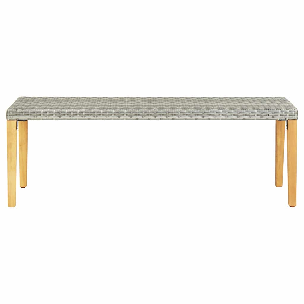 Szürke polyrattan kerti pad 80 cm 2