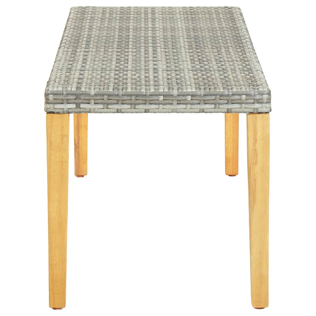 Szürke polyrattan kerti pad 80 cm 3