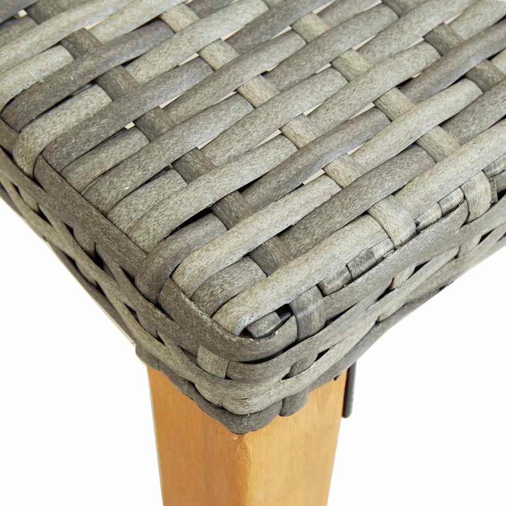 Szürke polyrattan kerti pad 80 cm 4
