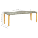 Szürke polyrattan kerti pad 80 cm 5