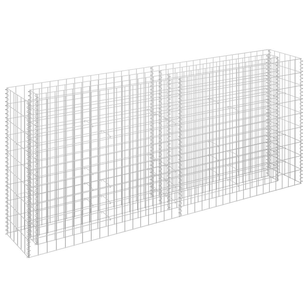 Horganyzott acél gabion magaságyás 180 x 30 x 90 cm 2