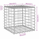 Kocka alakú acélhuzal gabion magaságyás 40 x 40 x 40 cm 6