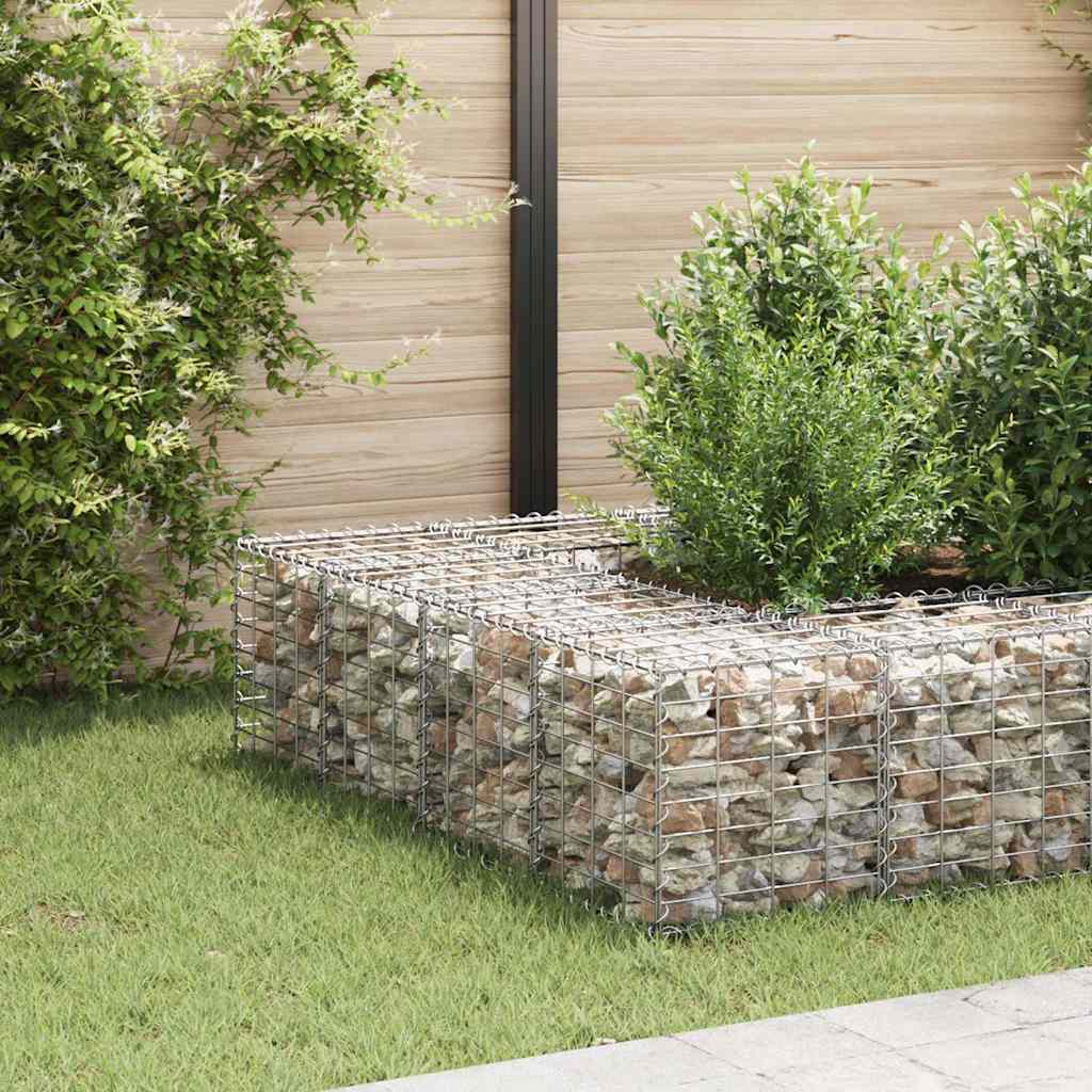 Kocka alakú acélhuzal gabion magaságyás 40 x 40 x 40 cm