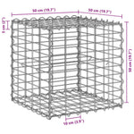 Kocka alakú acélhuzal gabion magaságyás 50 x 50 x 50 cm 6