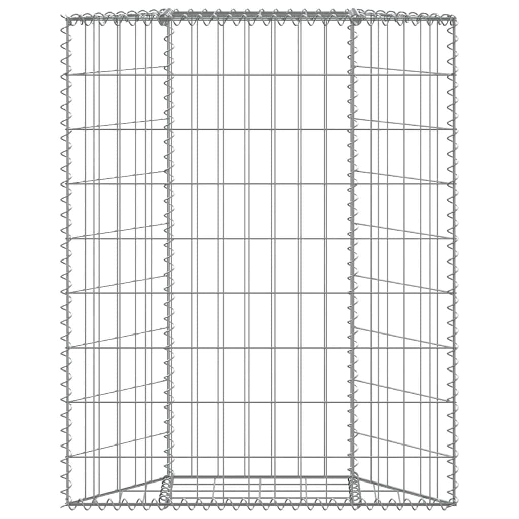 Trapéz alakú horganyzott acél gabion magaságyás 80x20x100 cm 6