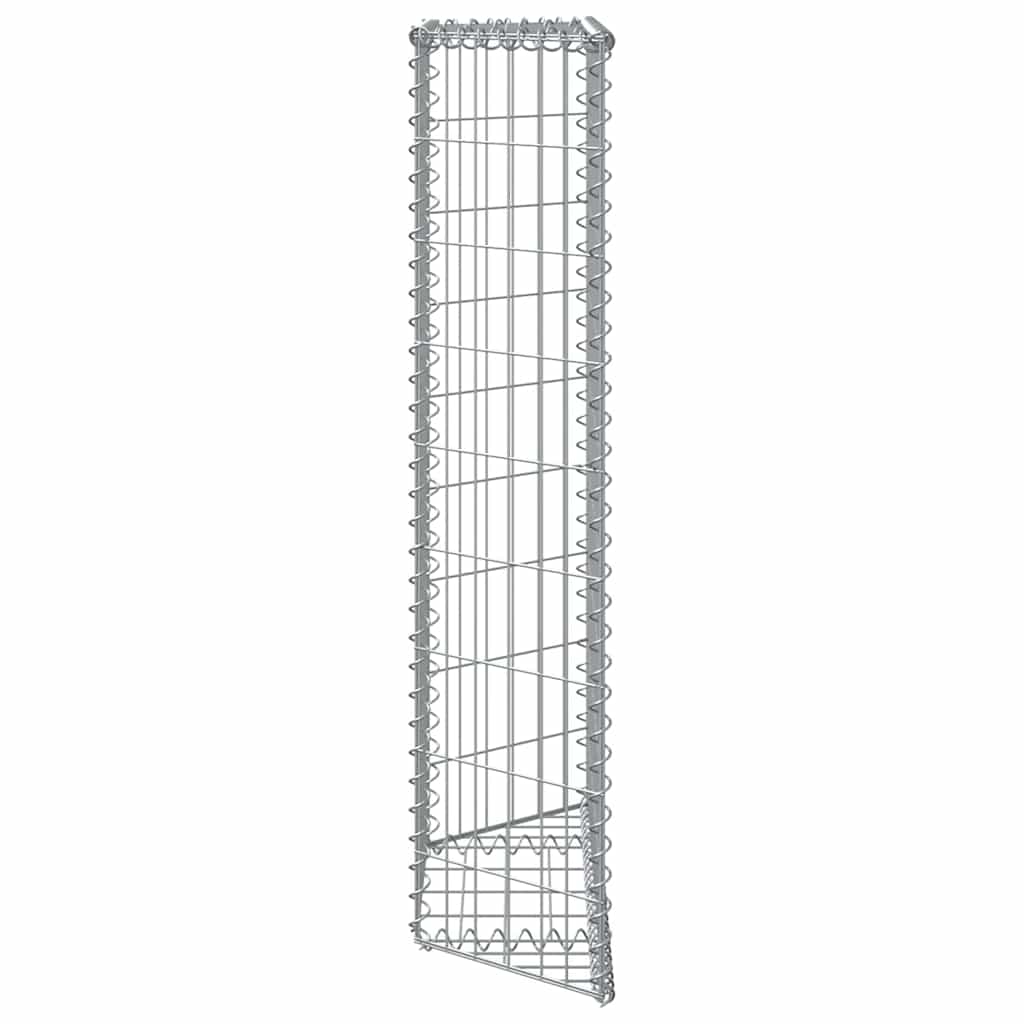 Trapéz alakú horganyzott acél gabion magaságyás 80x20x100 cm 7