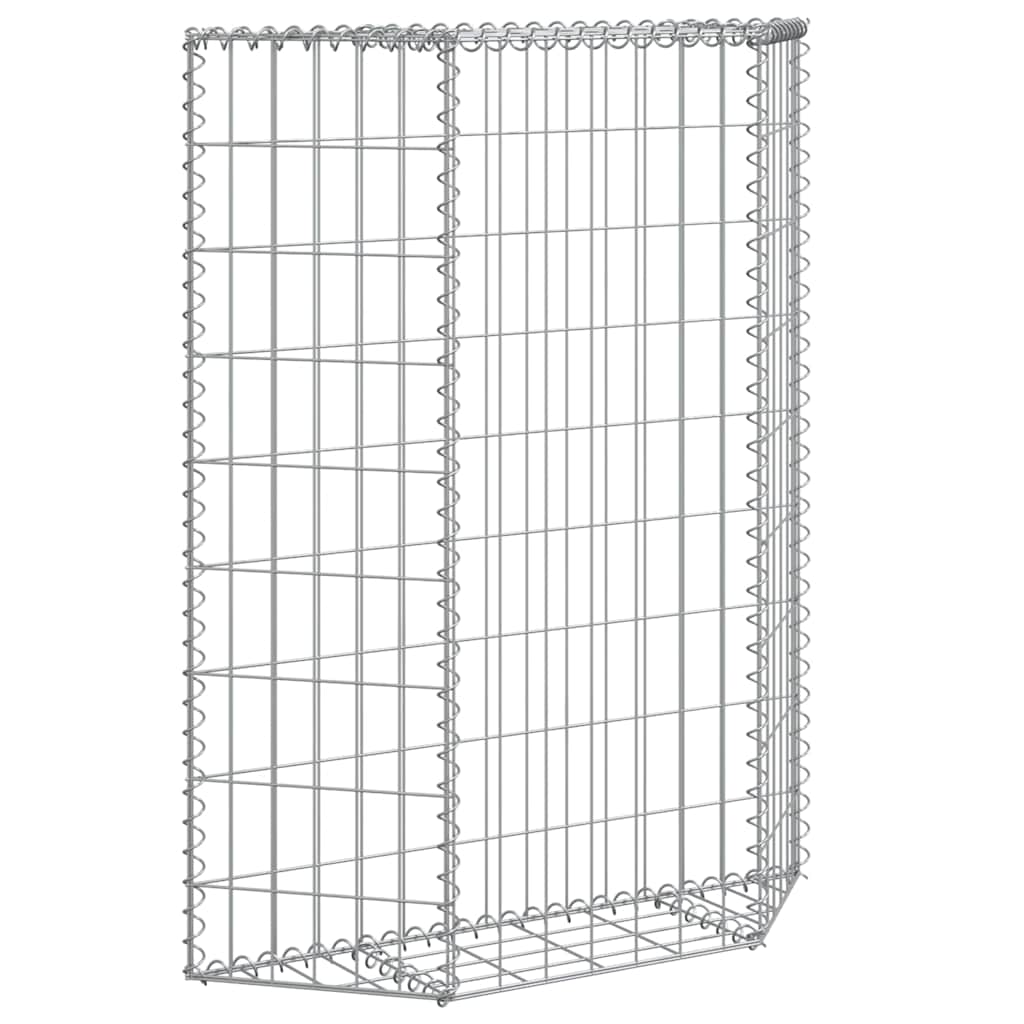 Trapéz alakú horganyzott acél gabion magaságyás 80x20x100 cm 8