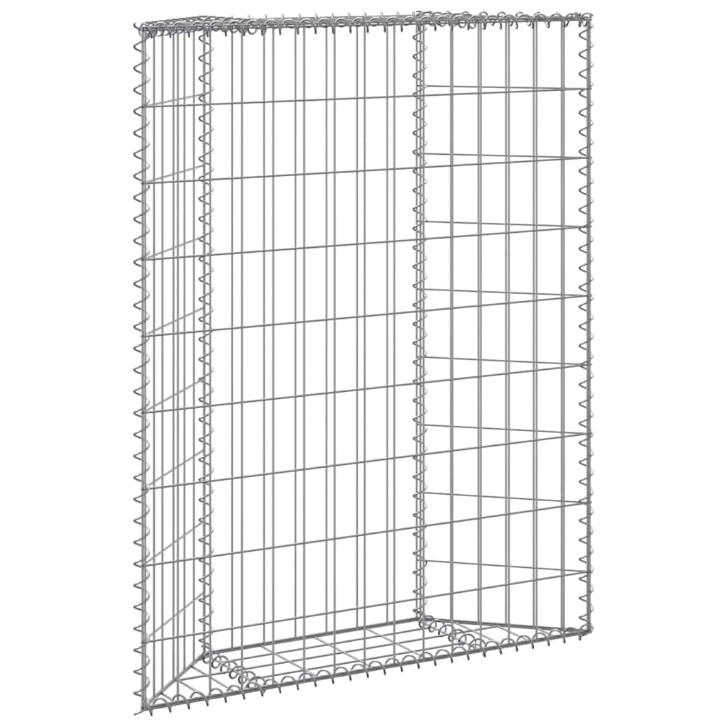Trapéz alakú horganyzott acél gabion magaságyás 80x20x100 cm