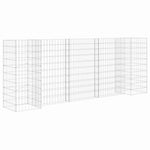 H alakú acéldrót virágtartó gabion 260 x 40 x 100 cm 2