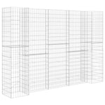 H alakú acéldrót virágtartó gabion 260 x 40 x 200 cm 2