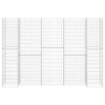 H alakú acéldrót virágtartó gabion 260 x 40 x 200 cm 3