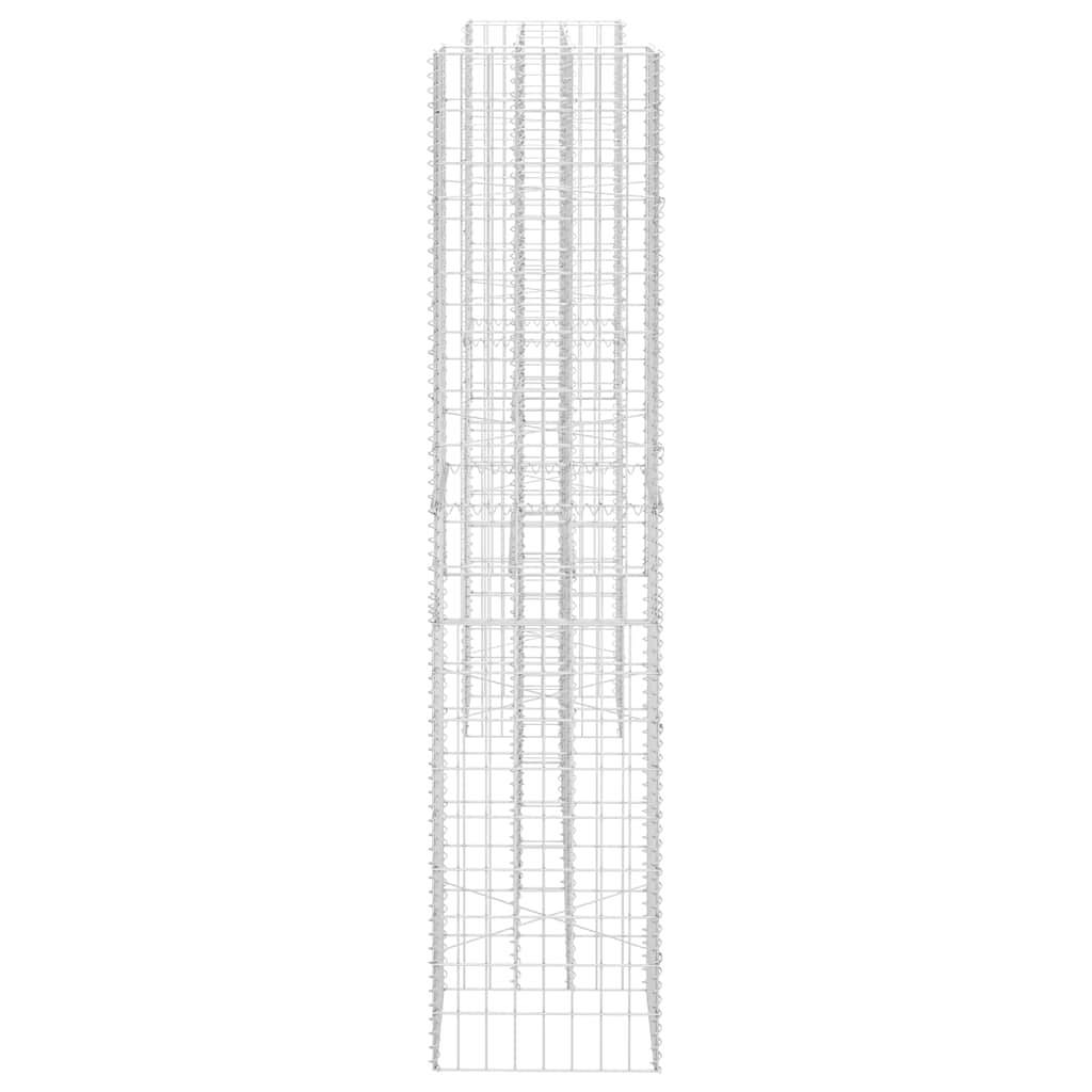 H alakú acéldrót virágtartó gabion 260 x 40 x 200 cm 4