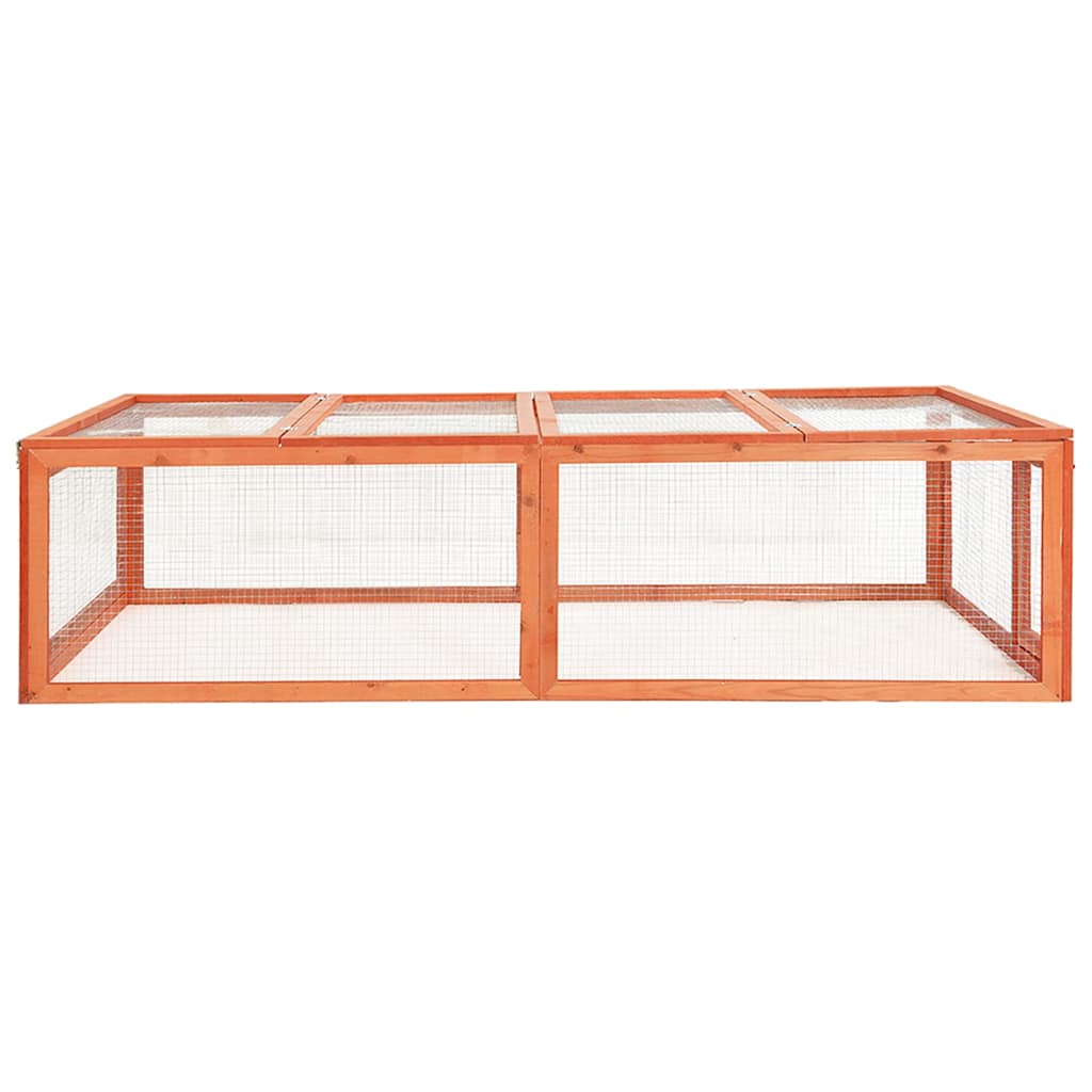 Tömör fenyőfa nyúlketrec 183 x 90 x 46,5 cm 3