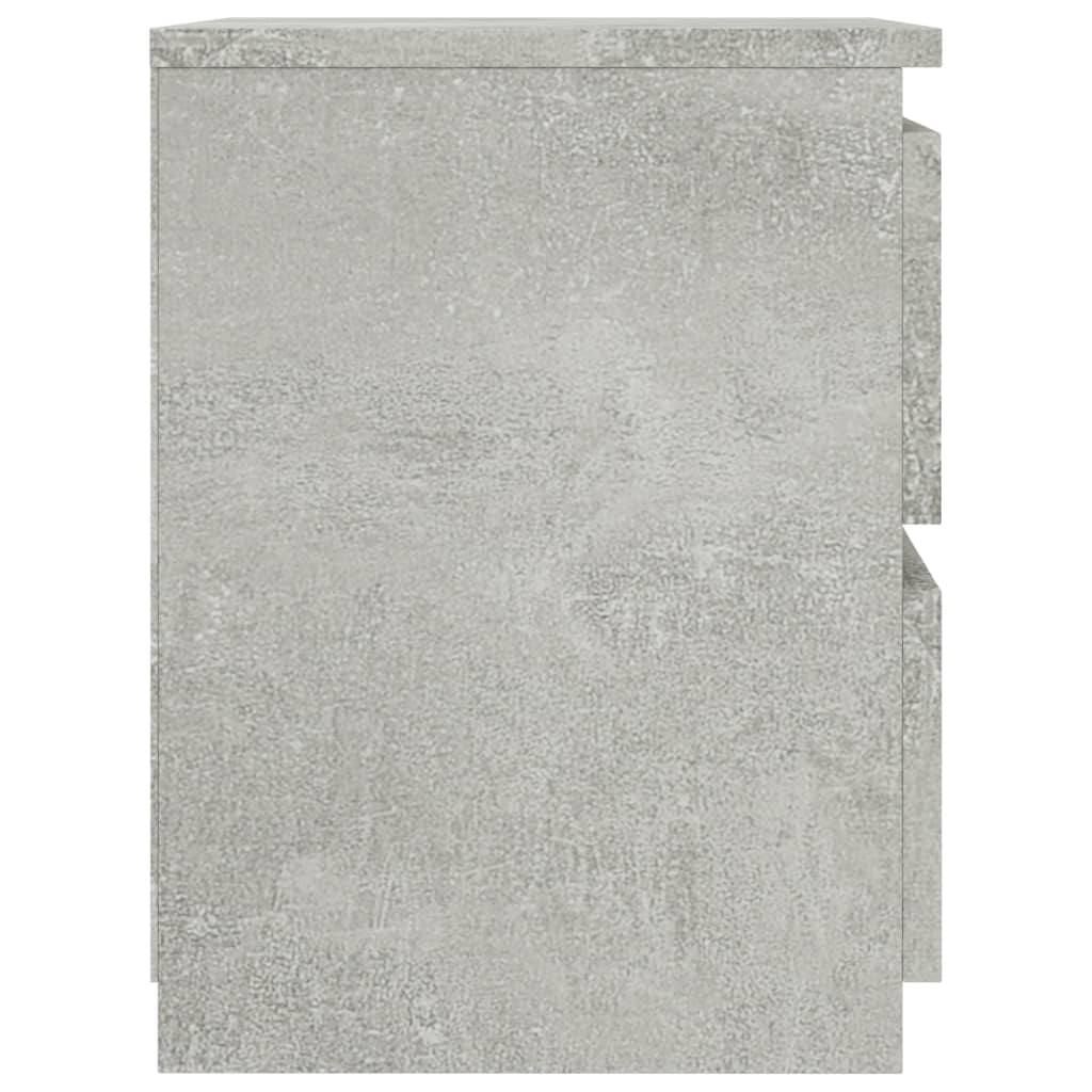 2 db betonszürke szerelt fa éjjeliszekrény 30 x 30 x 40 cm 4
