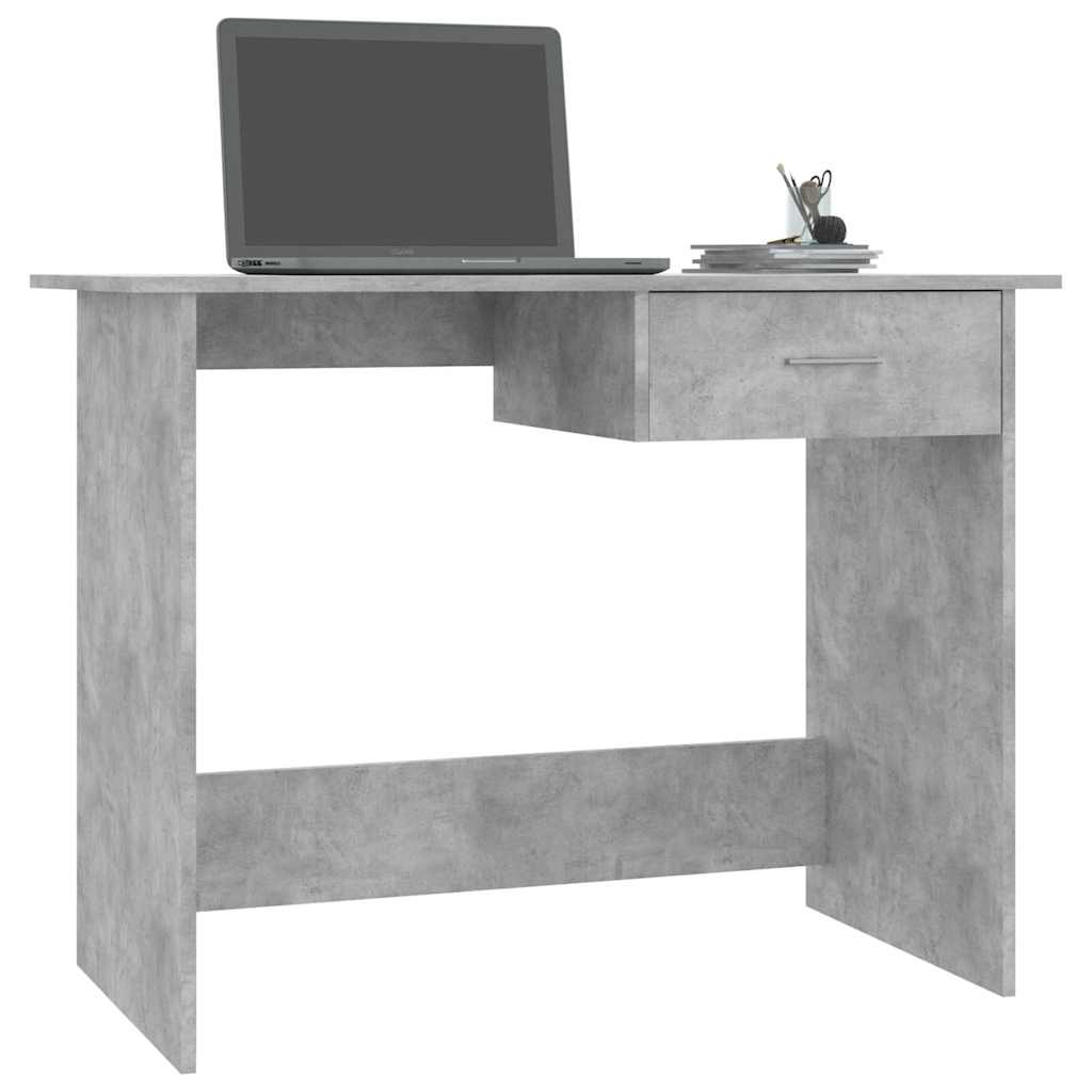 Betonszürke szerelt fa íróasztal 100 x 50 x 76 cm 3