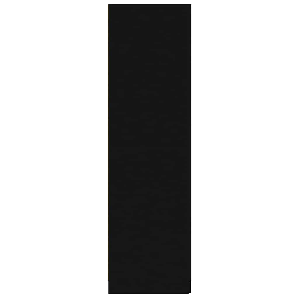 Fekete szerelt fa ruhásszekrény 80 x 52 x 180 cm 5