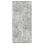 Betonszürke szerelt fa ruhásszekrény 90 x 52 x 200 cm 5