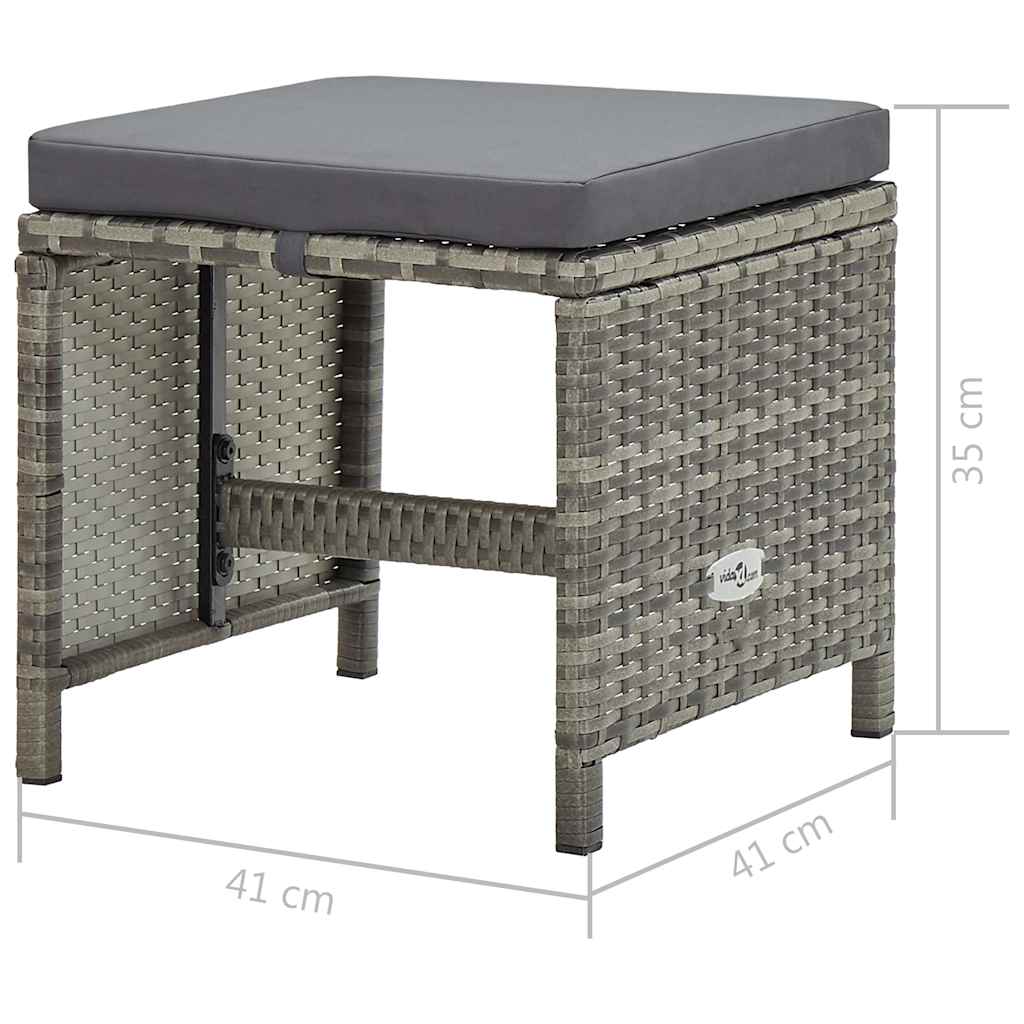 13 részes bézs polyrattan kültéri étkezőszett párnákkal 18