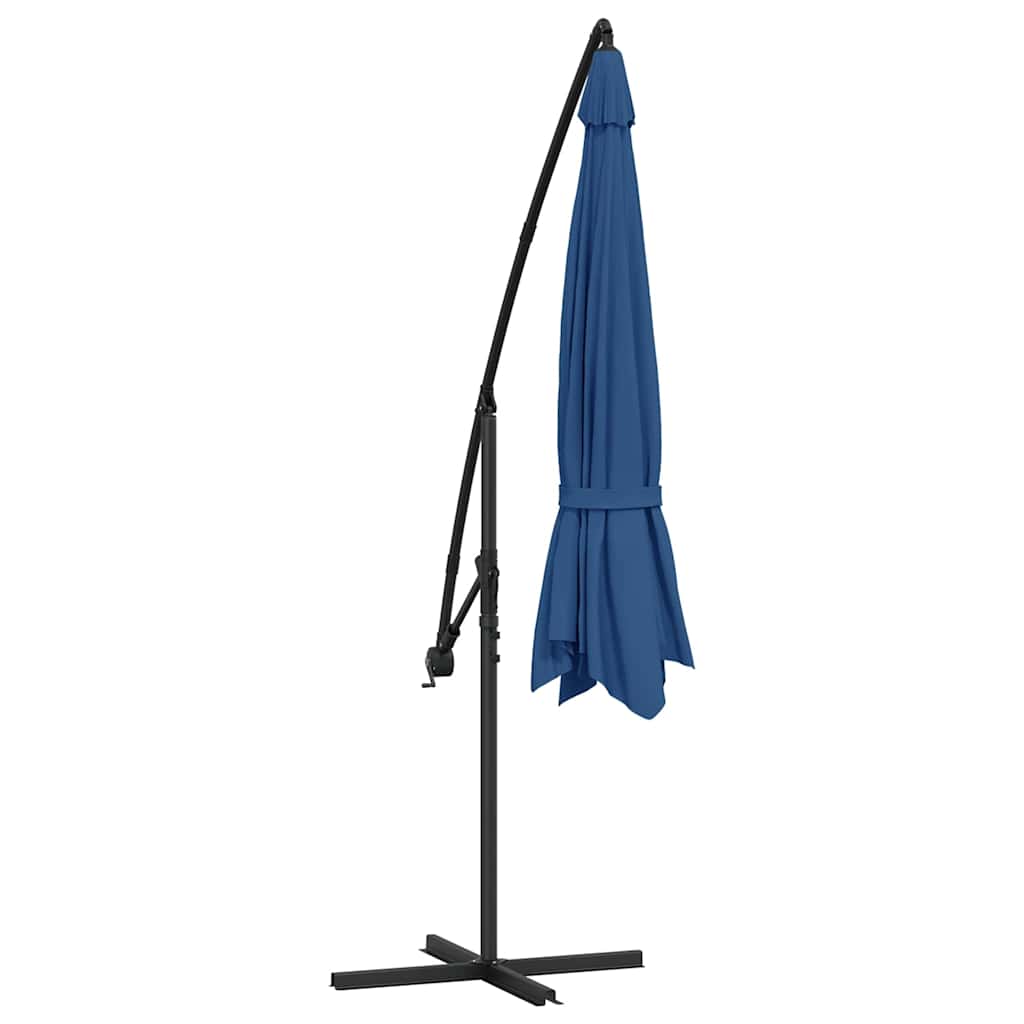 Kék konzolos napernyő alumíniumrúddal 350 cm 6