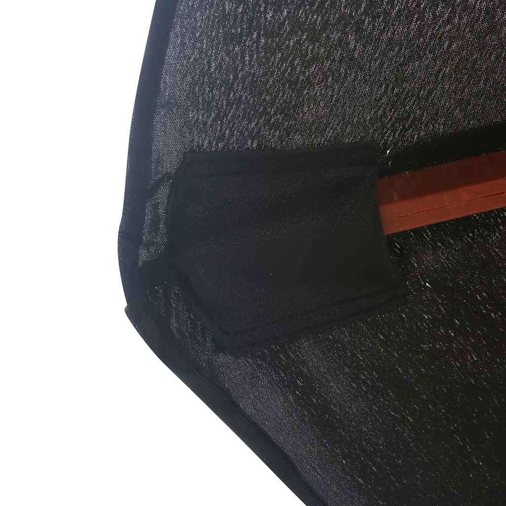 Fekete kültéri napernyő farúddal 350 cm 5