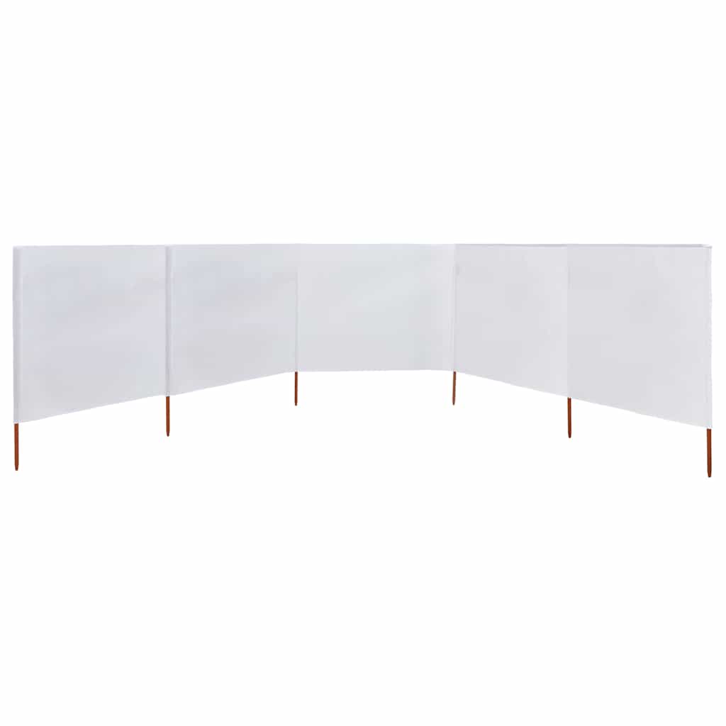 Homokfehér szövet 5-paneles szélfogó 600 x 80 cm 3