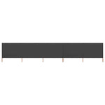 Antracitszürke szövet 5-paneles szélfogó 600 x 80 cm