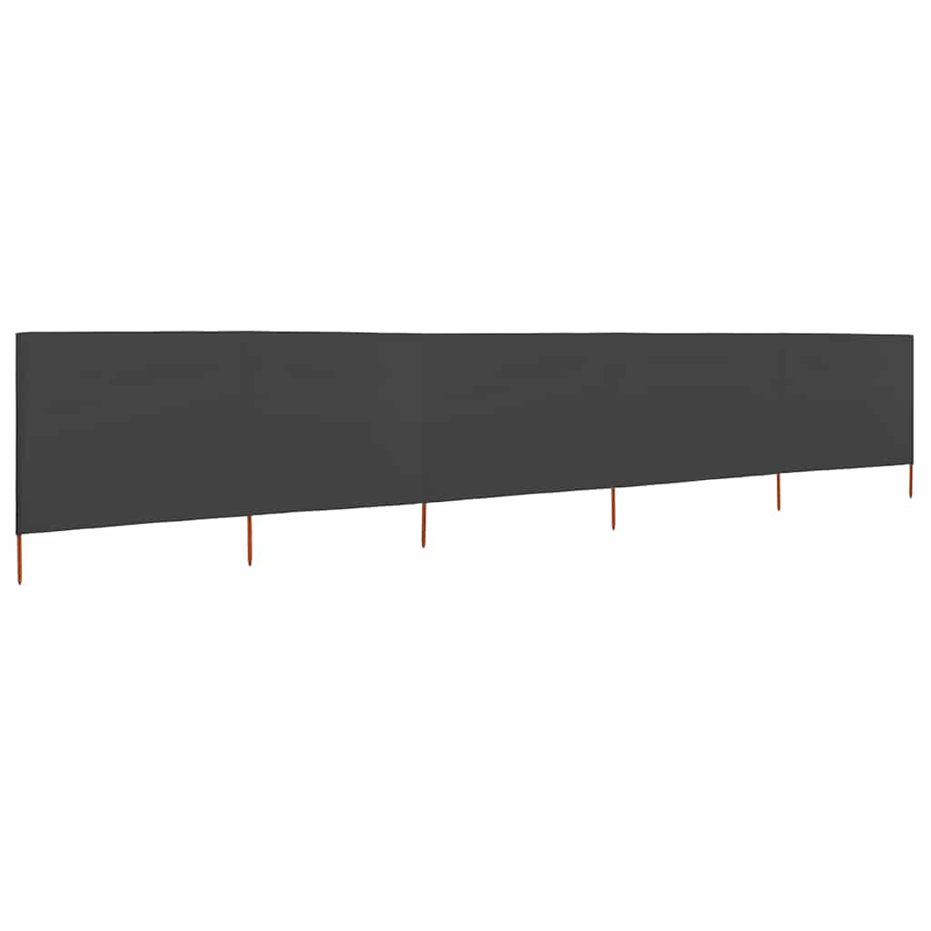 Antracitszürke szövet 5-paneles szélfogó 600 x 80 cm 2