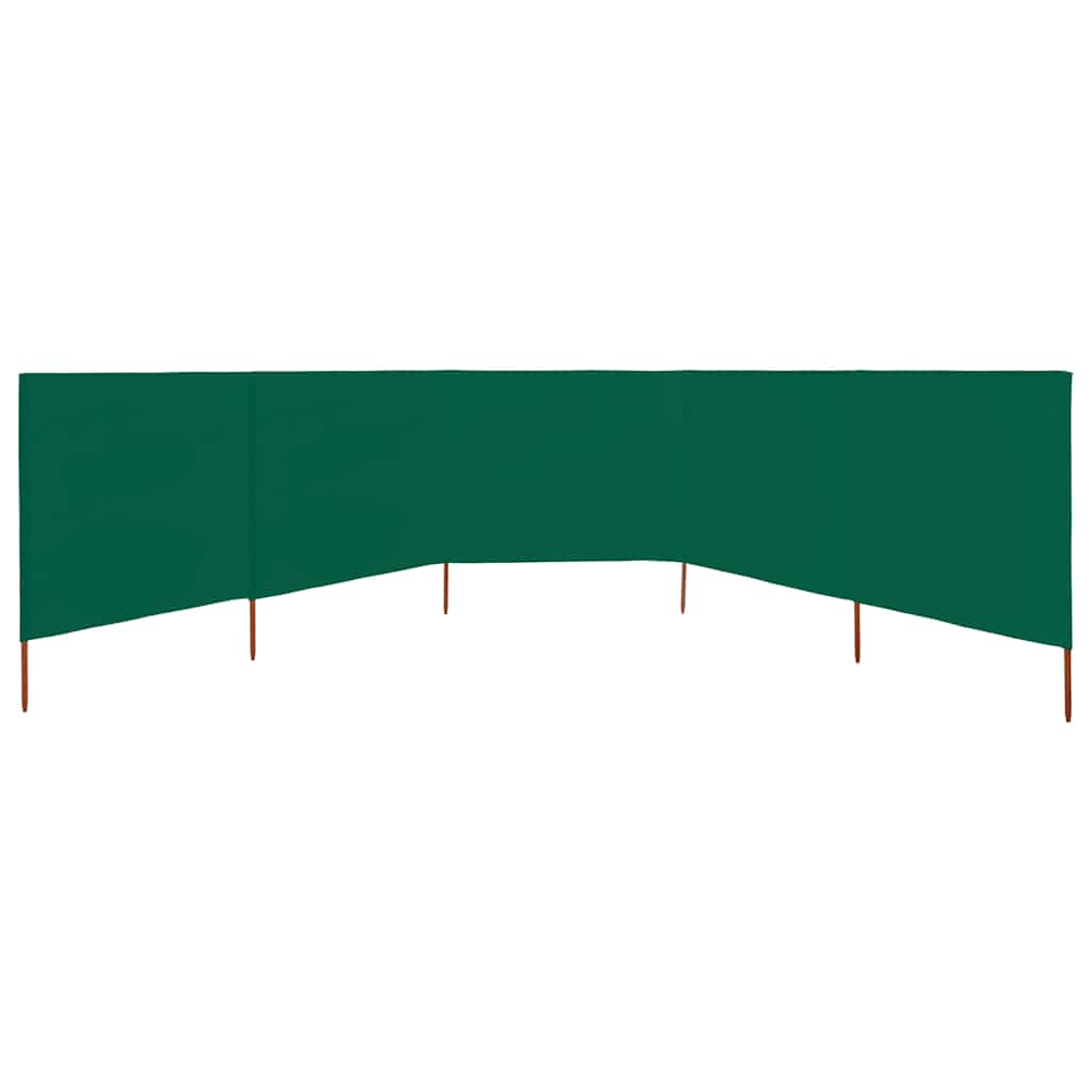 Zöld 5 paneles szövet szélfogó 600 x 120 cm 3