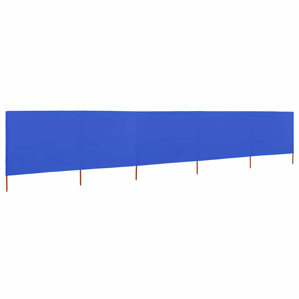 Azúrkék 5 paneles szövet szélfogó 600 x 120 cm 2