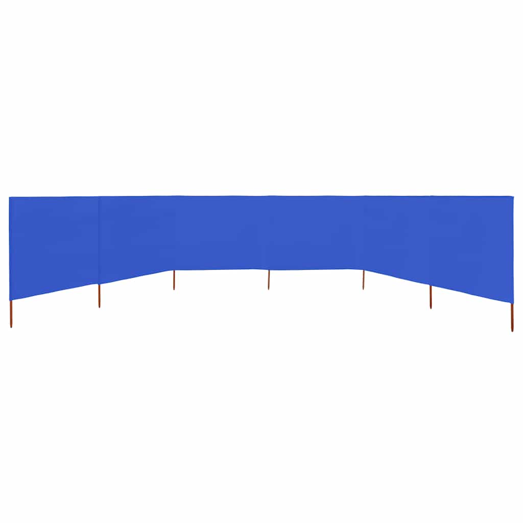 Azúrkék 6-paneles szövet szélfogó 800 x 80 cm 3