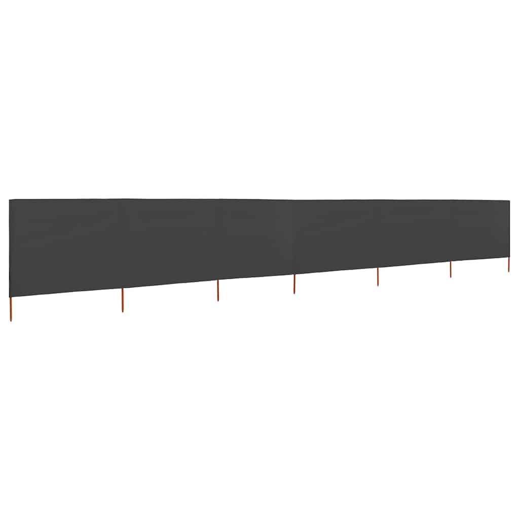 Antracitszürke szövet 6-paneles szélfogó 800 x 160 cm 2