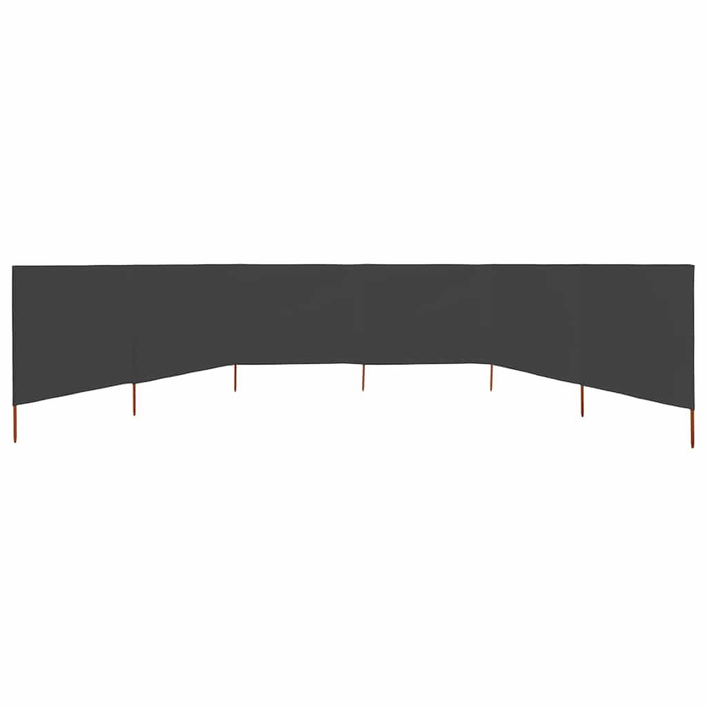 Antracitszürke szövet 6-paneles szélfogó 800 x 160 cm 3