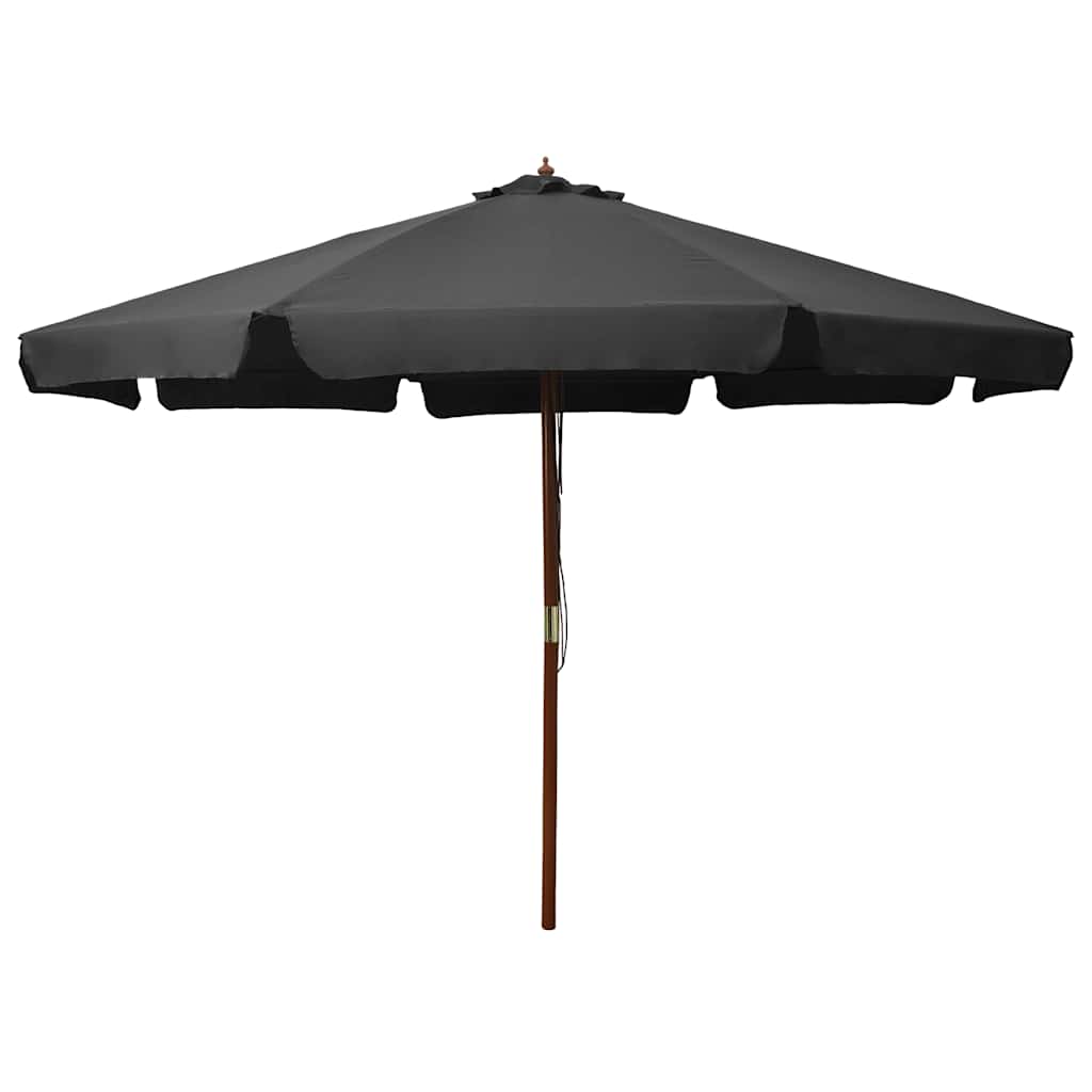 Antracitszürke kültéri napernyő farúddal 330 cm