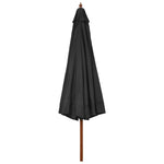 Antracitszürke kültéri napernyő farúddal 330 cm 3