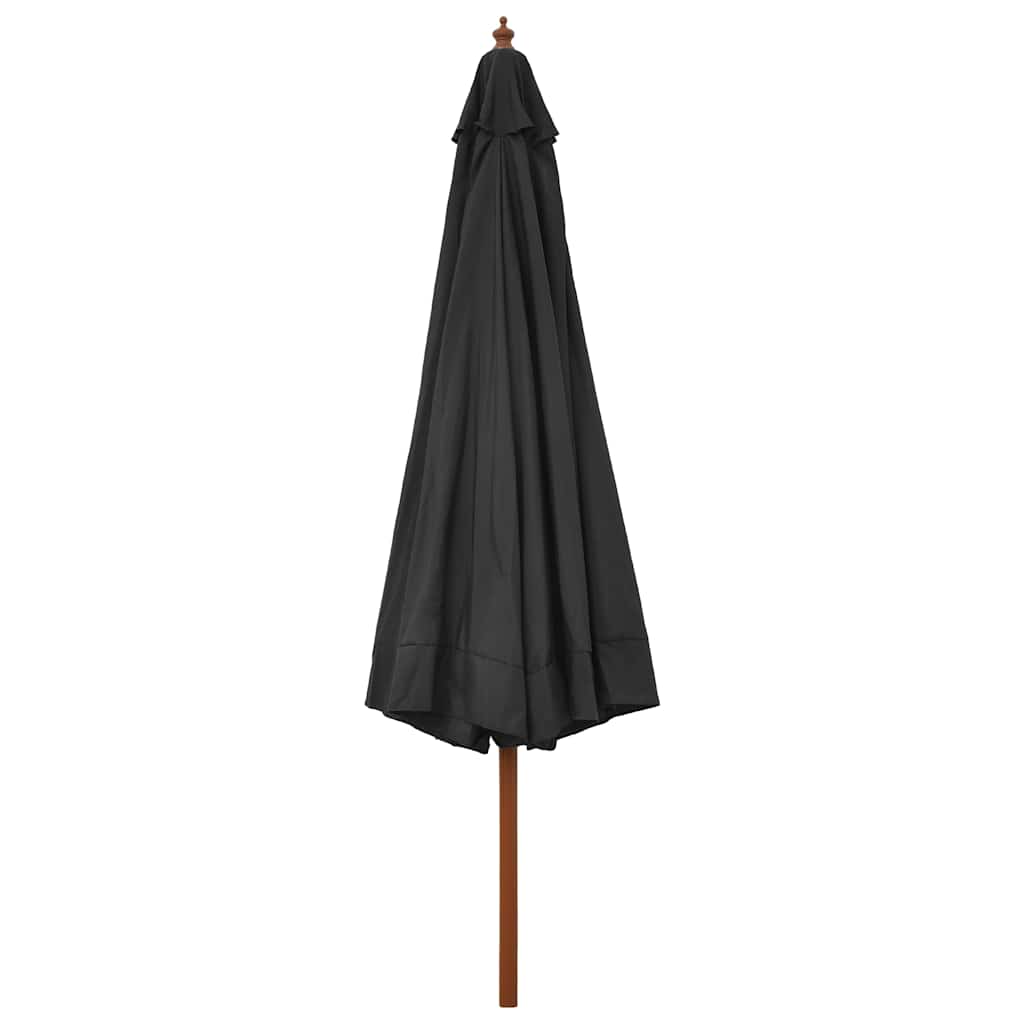 Antracitszürke kültéri napernyő farúddal 330 cm 3