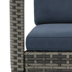 Antracitszürke polyrattan kerti hintaszék 5