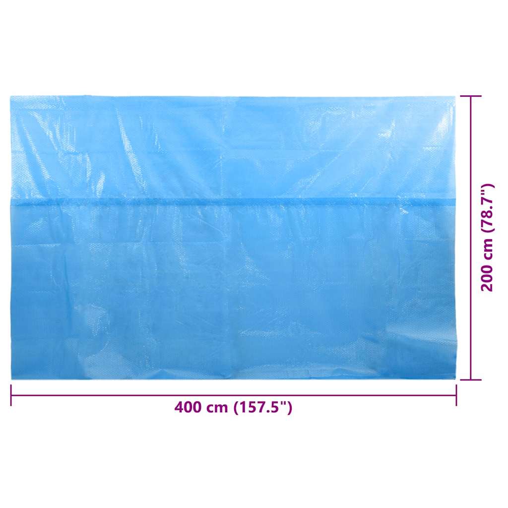 Kék polietilén medencetakaró 400 x 200 cm 6