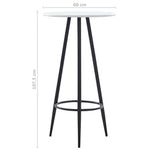 Fehér MDF bárasztal 60 x 107,5 cm 4