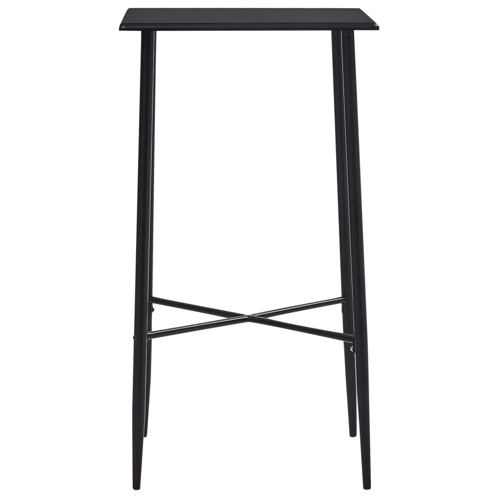 Fekete MDF bárasztal 60 x 60 x 111 cm 2