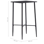 Fekete MDF bárasztal 60 x 60 x 111 cm 5