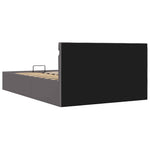 Szürke műbőr LED-es hidraulikus ágykeret 140 x 200 cm 8