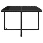 9 részes fekete polyrattan kültéri étkezőszett párnákkal 6