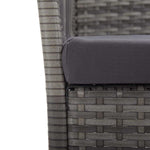 2 db antracitszürke polyrattan kerti fotel párnákkal 6