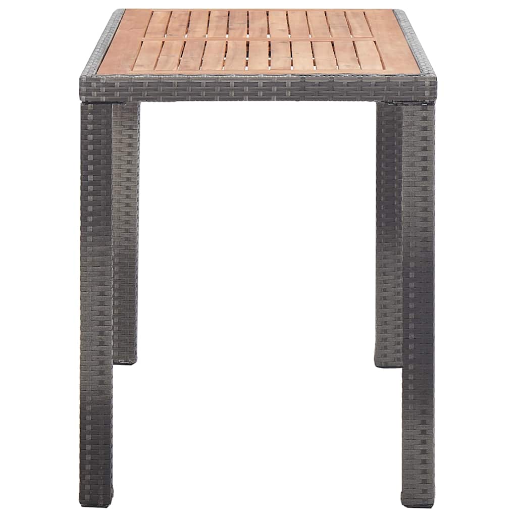 Antracitszürke és barna akácfa kerti asztal 123 x 60 x 74 cm 3