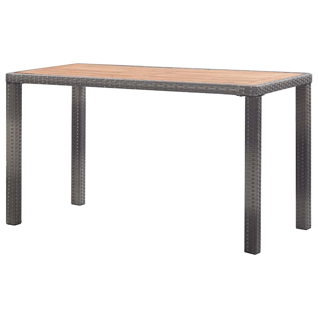 Antracitszürke és barna akácfa kerti asztal 123 x 60 x 74 cm 4