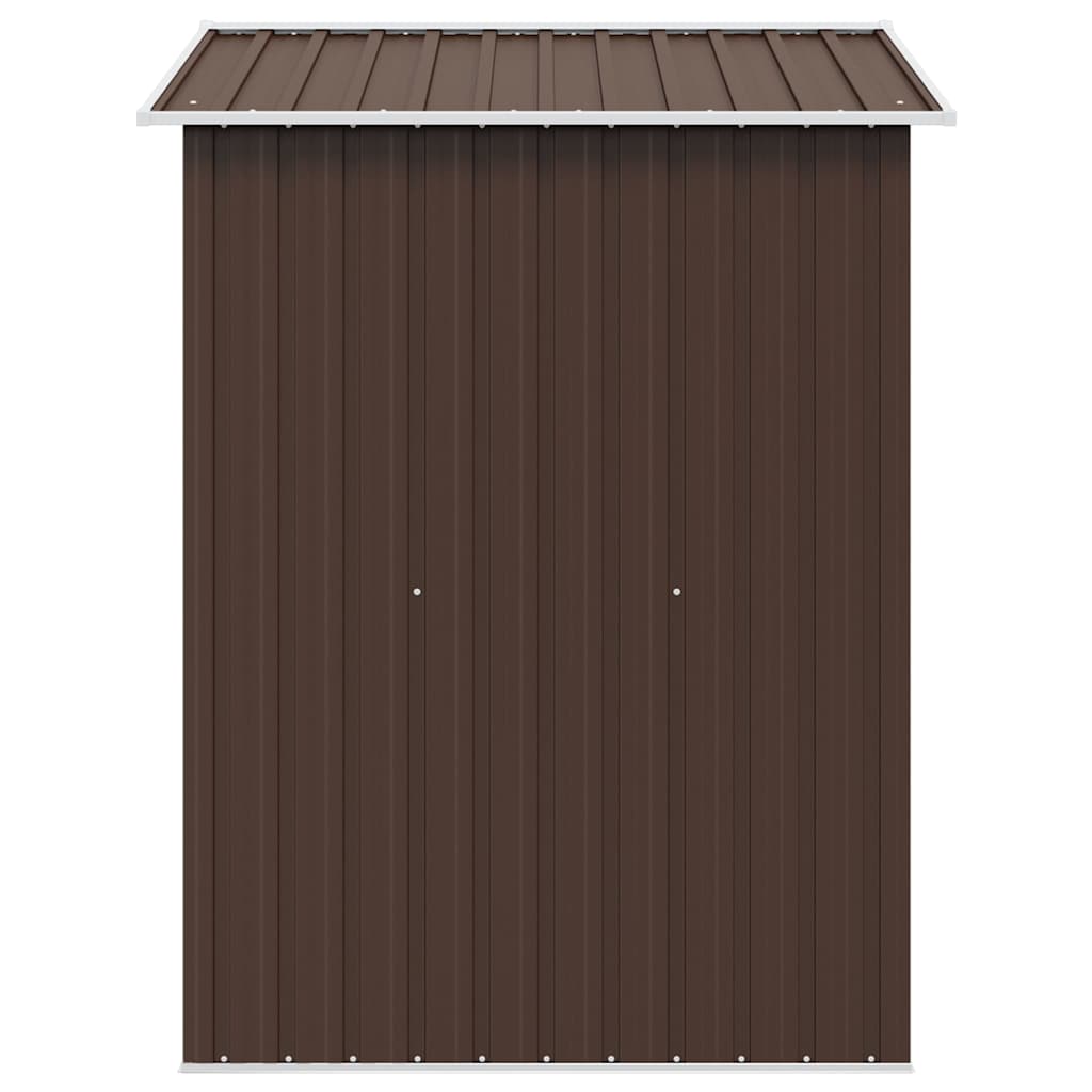 Barna acél kerti fészer 204 x 132 x 186 cm 6