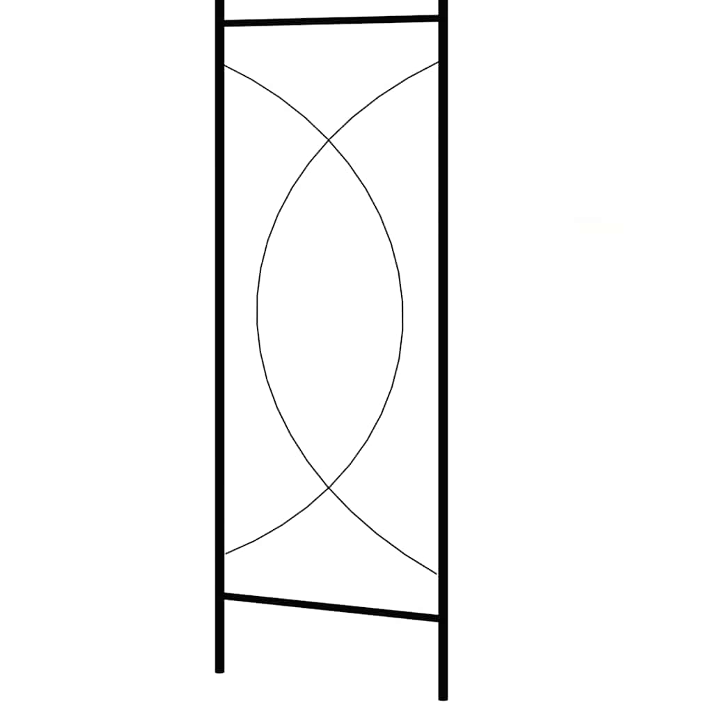 Fekete vas kerti boltív kapuval 150 x 34 x 240 cm 4