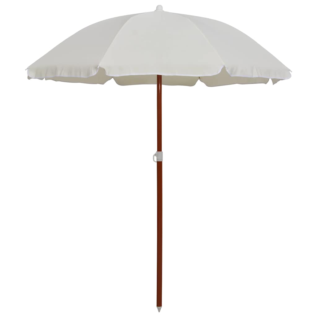 Homokszínű napernyő acélrúddal 180 cm