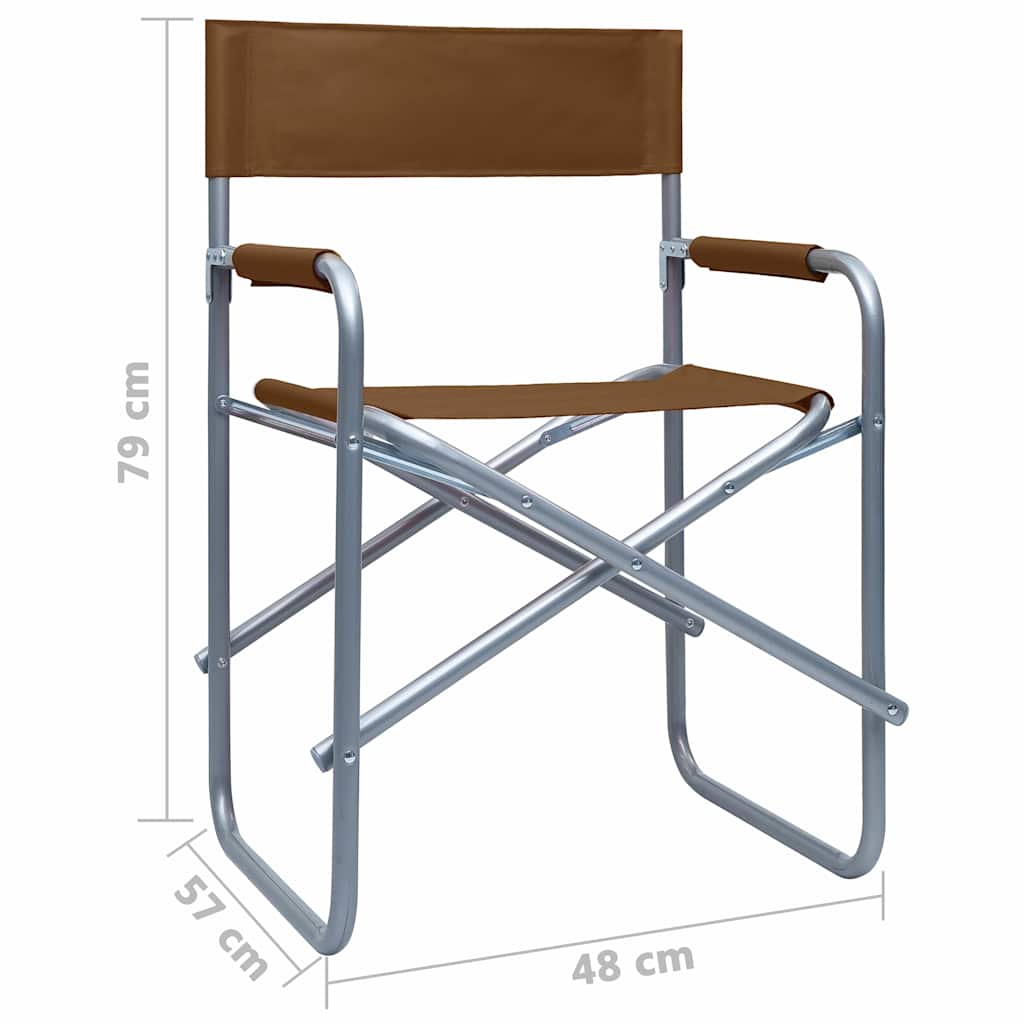 2 db barna acél rendezői szék 9